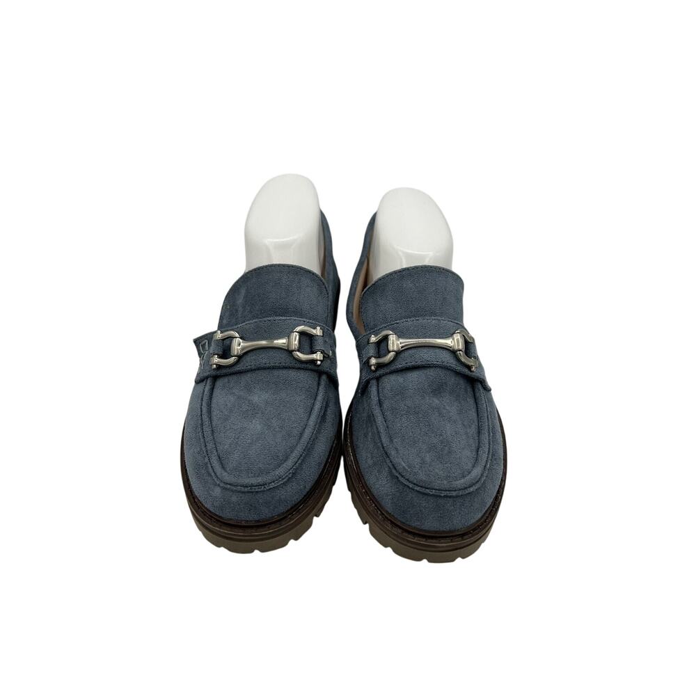 Journee Collection Loafer Shoes Blue Chunky 8 Blue NEW - Picture 5 of 6